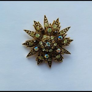 Vintage Art Deco Floral Brooch
